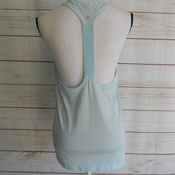 Lululemon Swiftly Tech Racerback Tank LIGHT TURQUOISE/AQUA SZ 8 - Picture 3 of 4